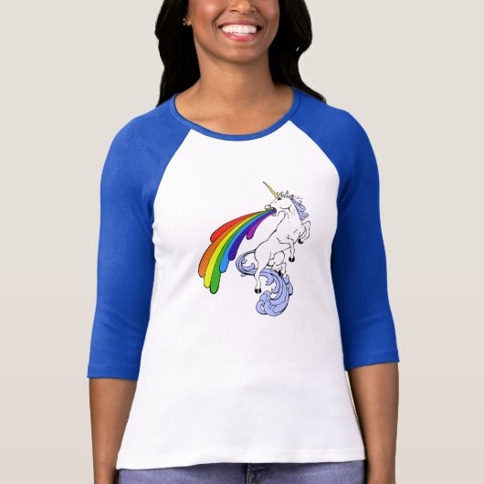 T-shirt Chemise de licorne d'arc-en-ciel (Devant)