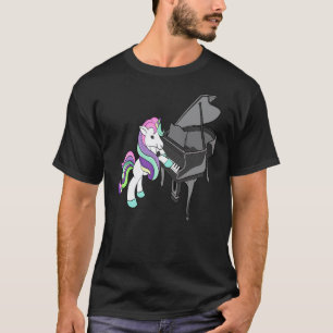 T-shirt Chemise de licorne de piano drôle Professeur de mu