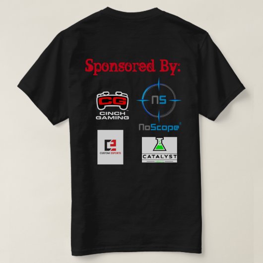 T-shirt Chemise de ligue d'eSports de jeu de poignée de (Design dos)