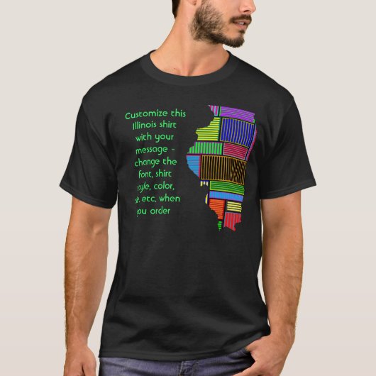 T-shirt Chemise de l'Illinois - coutume avec l'élection ou (Devant)