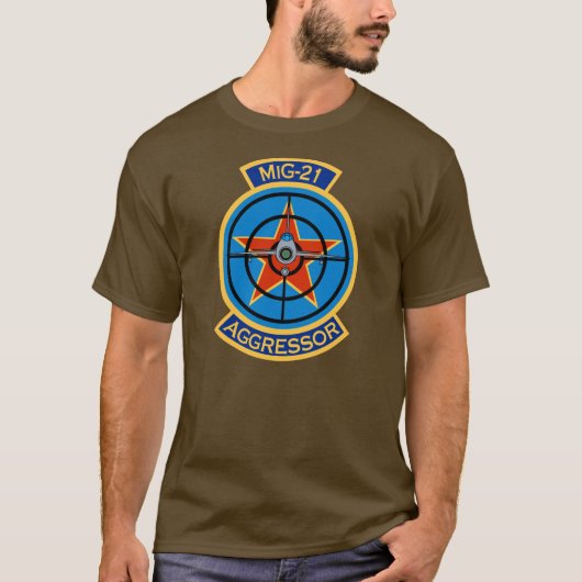 T-shirt Chemise de logo de l'agresseur MiG-21 (Devant)