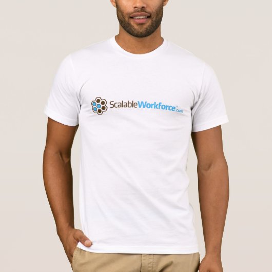 T-shirt chemise de logo de ScalableWorkforce.com (Devant)