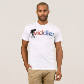 T-shirt chemise de logo de Viddler.com (Devant entier)