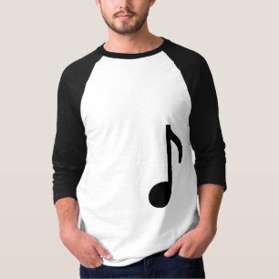 T-shirt Chemise de longueur de la note 3/4 de musique