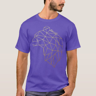T-shirt Chemise de l'ours géométrique abstrait d'or design