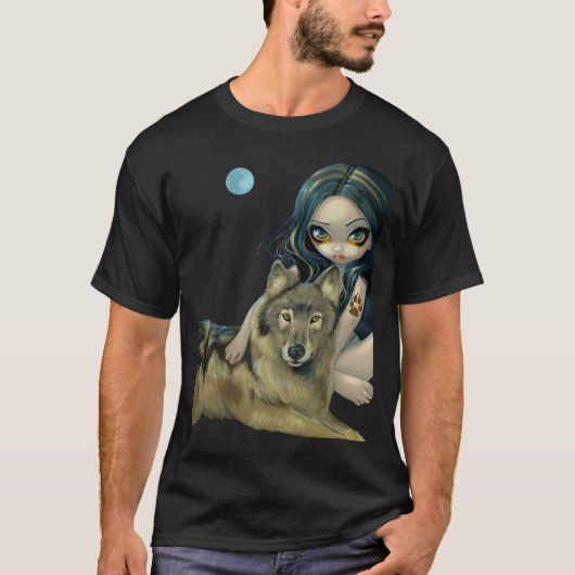 T-shirt Chemise de lune de loup (Devant)