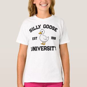 T-shirt Chemise de l'université Silly Goose, personnalisab