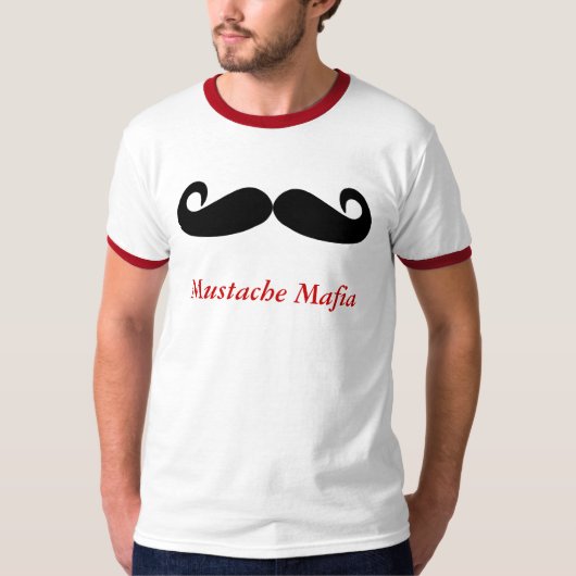 T-shirt Chemise de Mafia-Hommes de moustache (Devant)