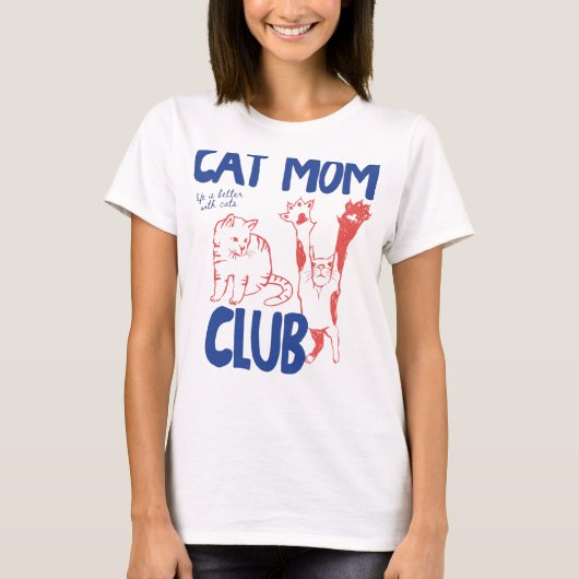T-shirt Chemise de maman de chat (Devant)