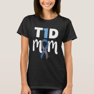T-shirt Chemise de maman de diabète de type 1 - conscience