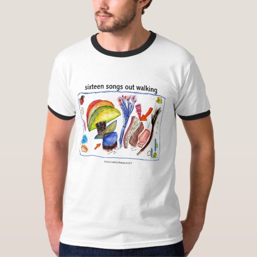 T-shirt Chemise de marche de seize chansons (Devant)