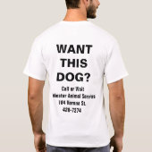 T-shirt Chemise de marcheur de chien de services animaux (Dos)
