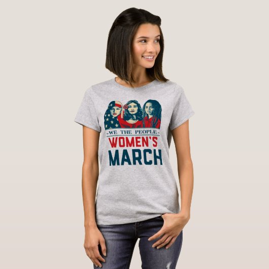 T-shirt Chemise de mars des femmes (Devant entier)
