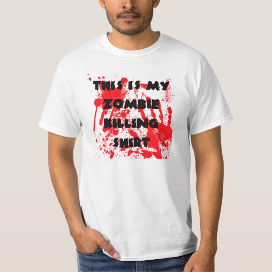 T-shirt Chemise de massacre de zombi (Devant)