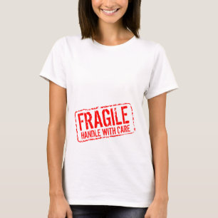 T-shirt Chemise de maternité amusante   Poignée fragile av
