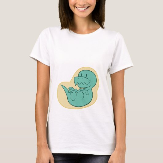 T-shirt Chemise de maternité T-Rex bébé (Devant)