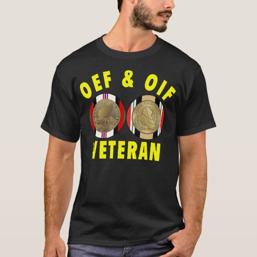 T-shirt Chemise de médaille d'OEF et d'OIF (Devant)