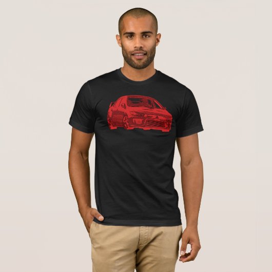 T-shirt Chemise de Mitsubishi Evo (Devant entier)