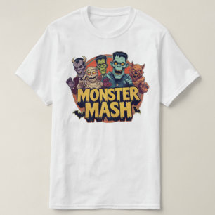 T-shirt Chemise de monstres Halloween rétro