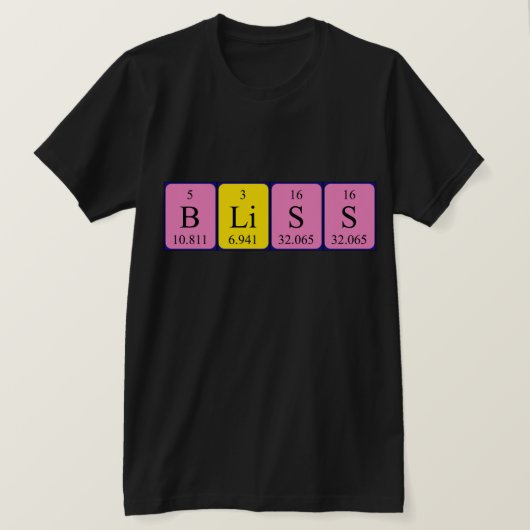 T-shirt Chemise de mot de table périodique Bliss (Design devant)
