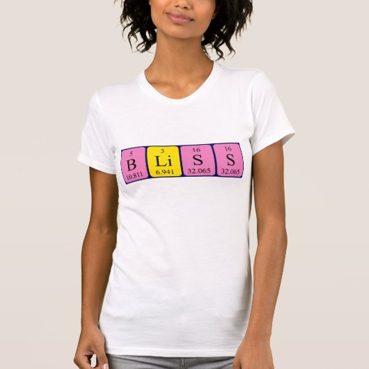 T-shirt Chemise de mot de table périodique Bliss (Devant)