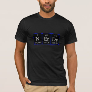 T-shirt Chemise de mot de table périodique Nerdy
