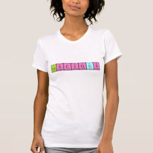 T-shirt Chemise de mot périodique lusicale de table