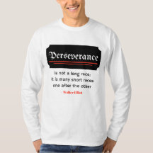 Chemise de motivation de citation de persévérance