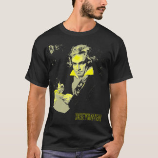 T-shirt Chemise de musique classique d'impression de jaune
