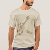 T-shirt Chemise de musique guitare (Devant)