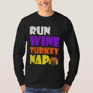 T-shirt Chemise de nap de dinde de vin de course Jour de