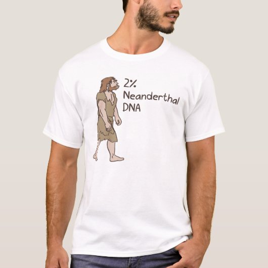 T-shirt Chemise de Néanderthal de 2% (Devant)
