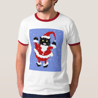 T-shirt Chemise de neige de chat de Santy