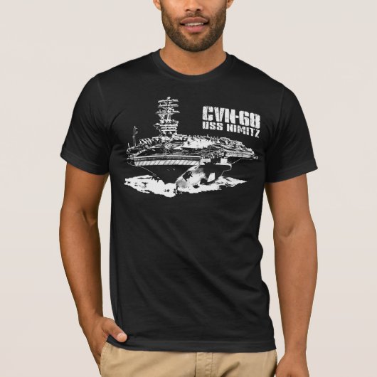 T-shirt Chemise de Nimitz de porte-avions (Devant)