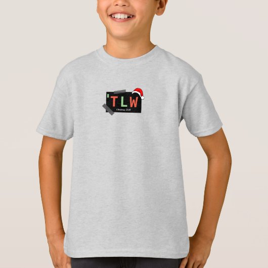 T-shirt chemise de Noël 2018 pour les enfants (Devant)