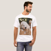T-shirt Chemise de Noël avec jolie conception Chien (Devant entier)
