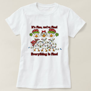 T-shirt Chemise de Noël de l'oie Idiote
