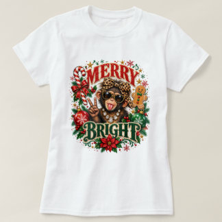 T-shirt Chemise de Noël de singe impertinent joyeuse et lu