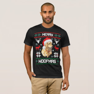 T-shirt Chemise de Noël de Woofmas de chien de golden