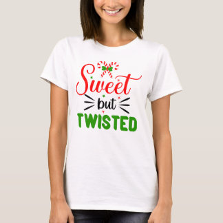 T-shirt Chemise de Noël drôle et sucrée mais tordue