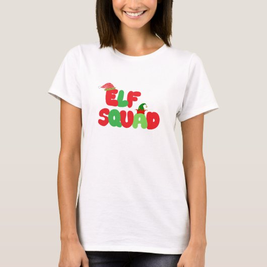 T-shirt Chemise de Noël Elf Squad (Devant)