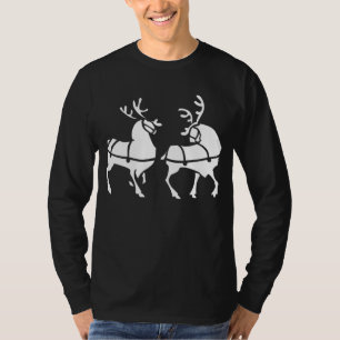 T-shirt Chemise de Noël Festive Hommes Reindeer
