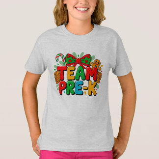 T-shirt Chemise de Noël festive pour l'équipe de pré-mater