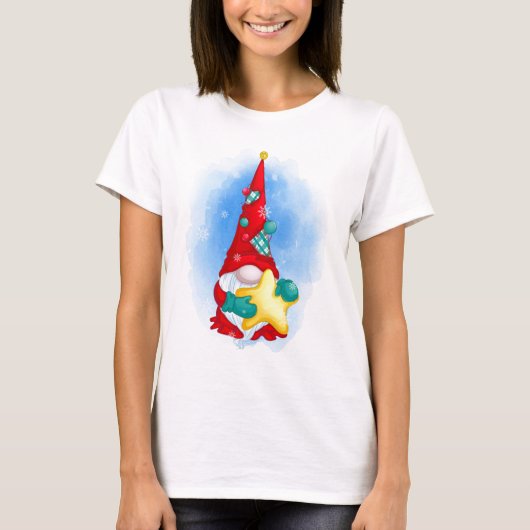 T-shirt Chemise de Noël Gnome, Gnomes d'hiver (Devant)