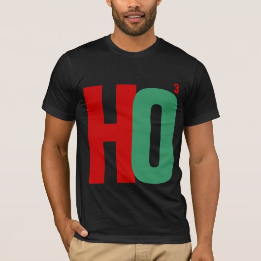 T-shirt Chemise de Noël HO3 (Ho Ho Ho) (Devant)