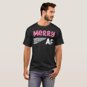 T-shirt Chemise de Noël Joyeuse Af Fitting Scoop (Devant entier)