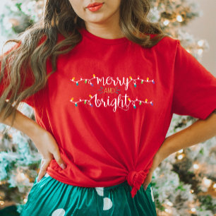 T-shirt Chemise de Noël Joyeuse et brillante des femmes ro