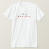 T-shirt Chemise de Noël Joyeuse Mama Script (Design devant)