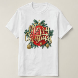 T-shirt Chemise de Noël Joyeux et lumières de Noël brillan