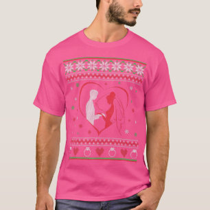 T-shirt Chemise de Noël laide de mariée et de marié
